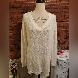 Workshop Clothing Cream V-Neck Sweater